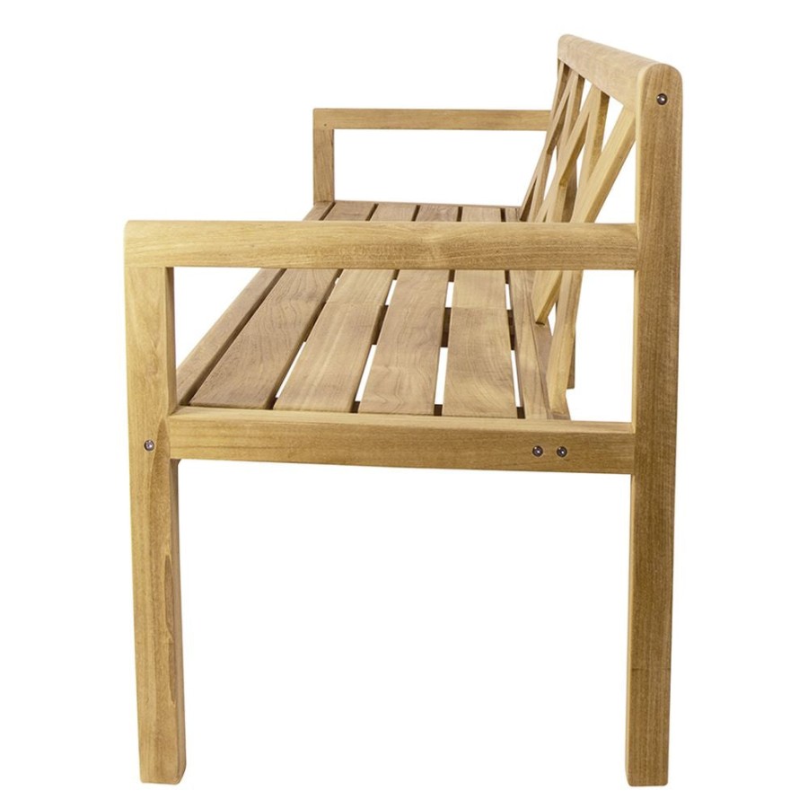 Caneline Grace 3 Seater Bench Teak Wholesale