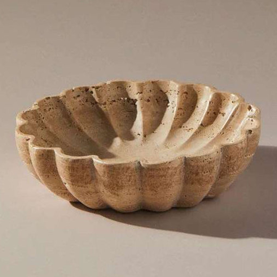 Trit House Sophia Bowl Travertine Clearance