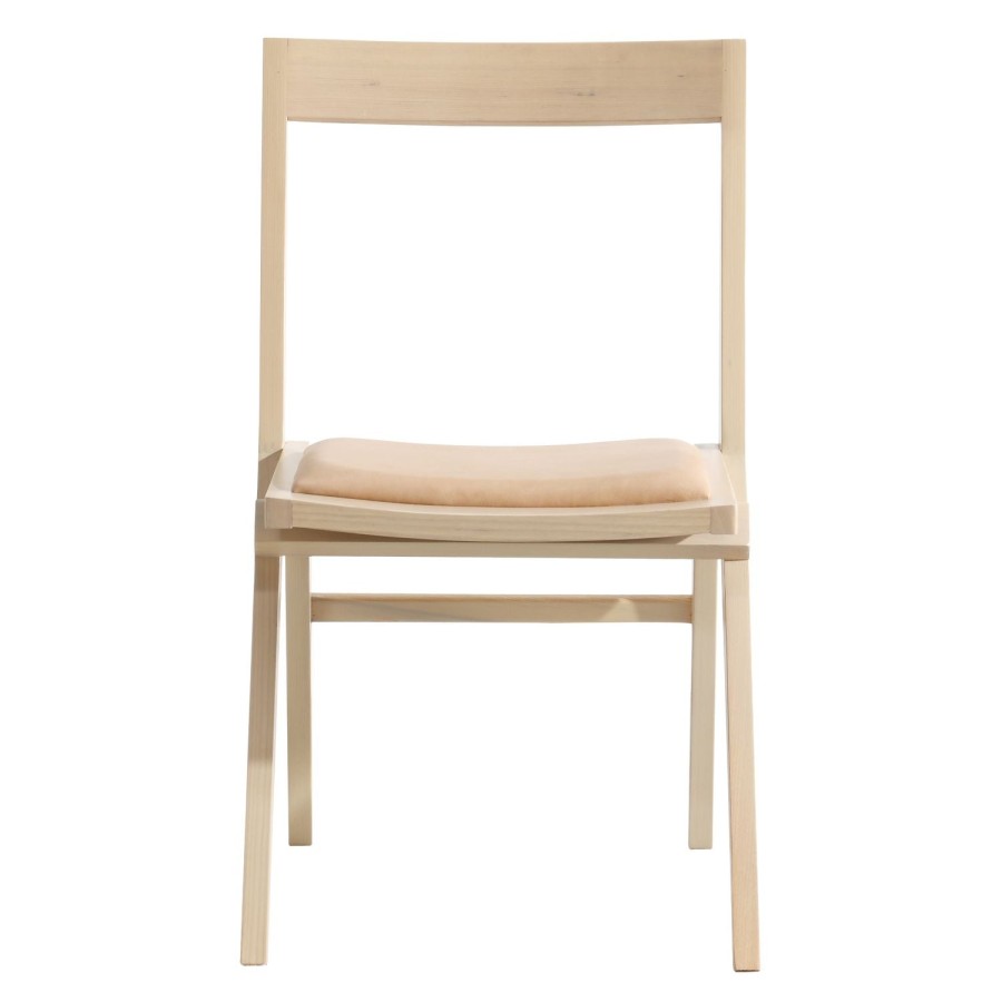 United Strangers Tahi Dining Chair White Ash/Sahara Tan Leather New