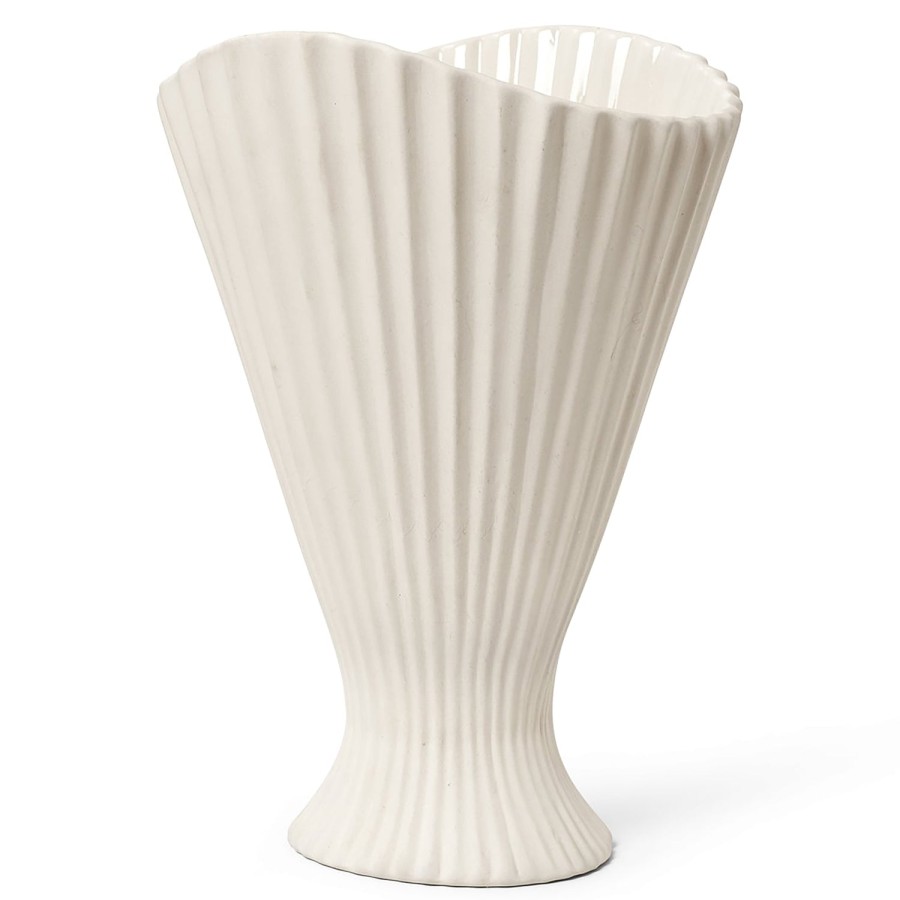 Ferm Living Fountain Vase Off White Best