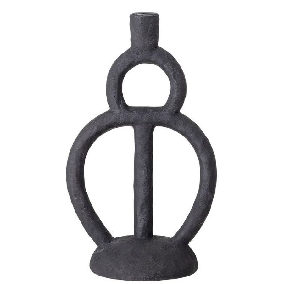 Bloomingville Karl Polyresin Candlestick Black Clearance