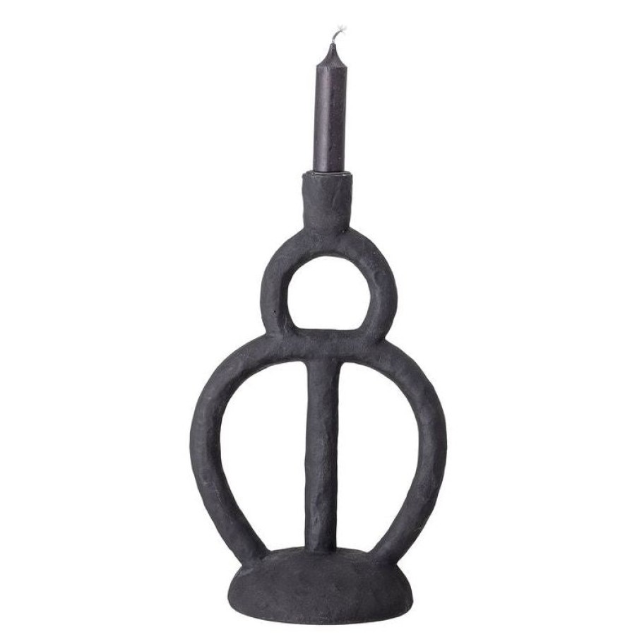 Bloomingville Karl Polyresin Candlestick Black Clearance