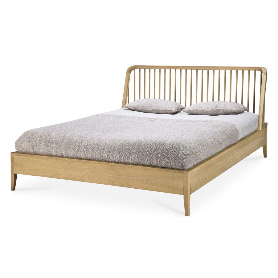 Ethnicraft Ethnicraft Oak Spindle Queen Bed Hot