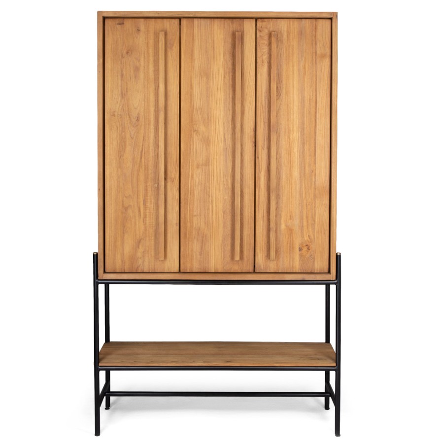 dBodhi Dbodhi Outline Cabinet - 3 Doors/1 Open Rack Teak Hot