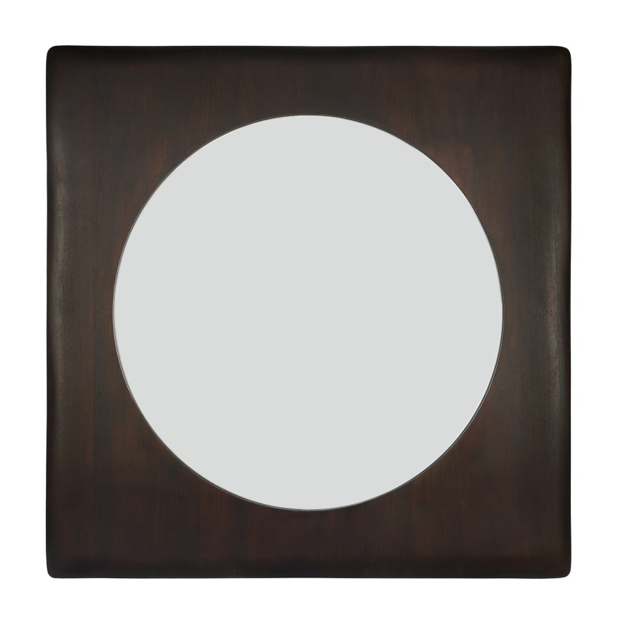 Ethnicraft Ethnicraft Mahogany Pi Wall Mirror Dark Brown New