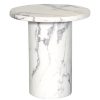 Trit House Merano Side Table White Marble Clearance