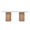 Sketch Interior Tathra Marble Oval Dining Table 2200Mm Online