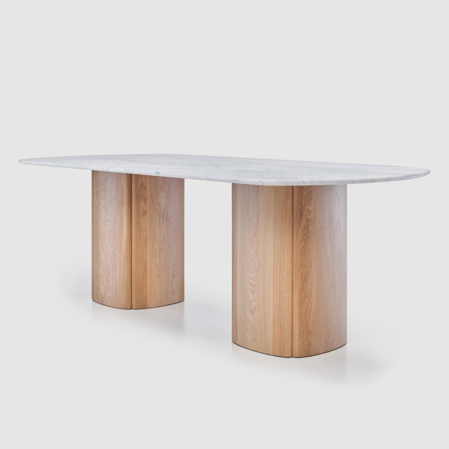 Sketch Interior Tathra Marble Oval Dining Table 2200Mm Online