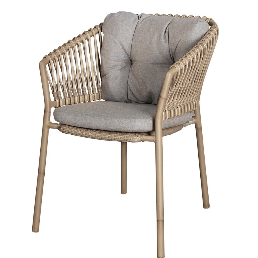 Caneline Ocean Dining Chair - Aluminium Taupe Natte Best