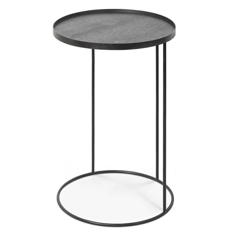 Ethnicraft Ethnicraft Round Tray Side Table Black New