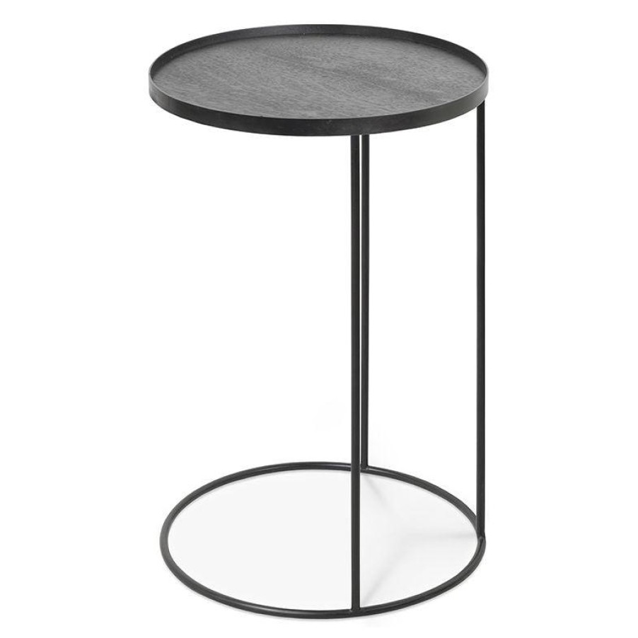 Ethnicraft Ethnicraft Round Tray Side Table Black New