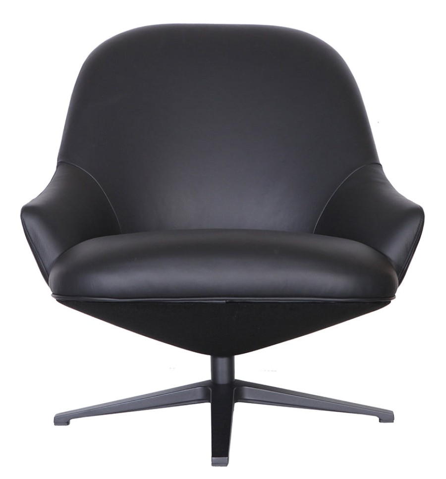 Trit House Roxburgh Lounge Chair Patrol Black Leather Hot