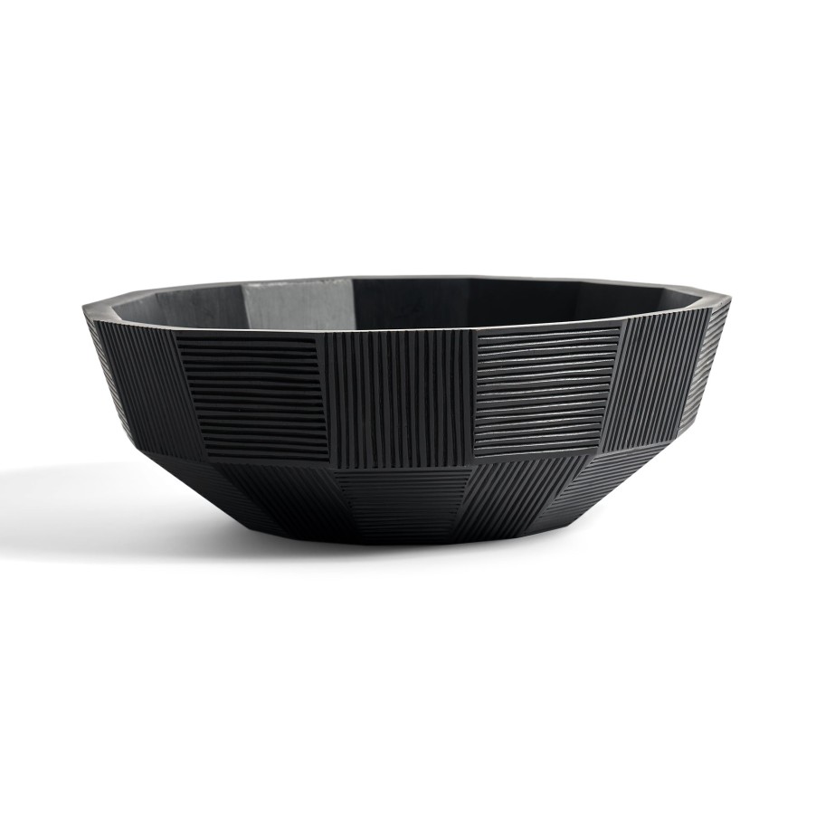 Ethnicraft Ethnicraft Mahogany Striped Bowl Black Online