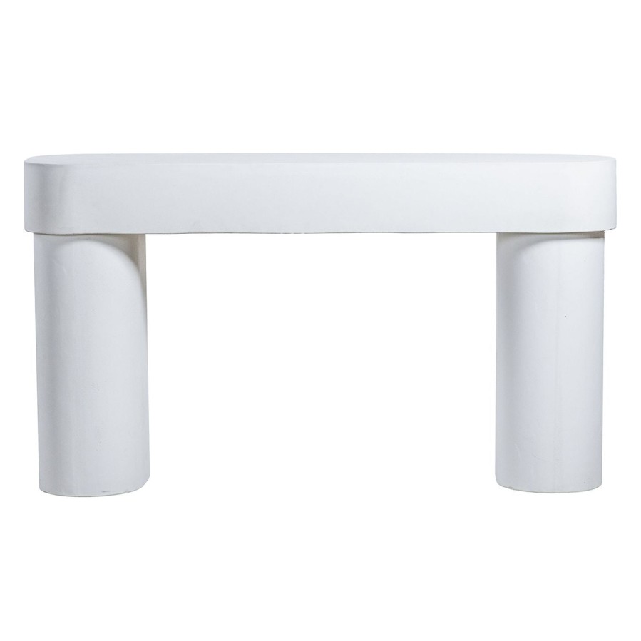 Trit House Slab Console Table Ivory Concrete Online