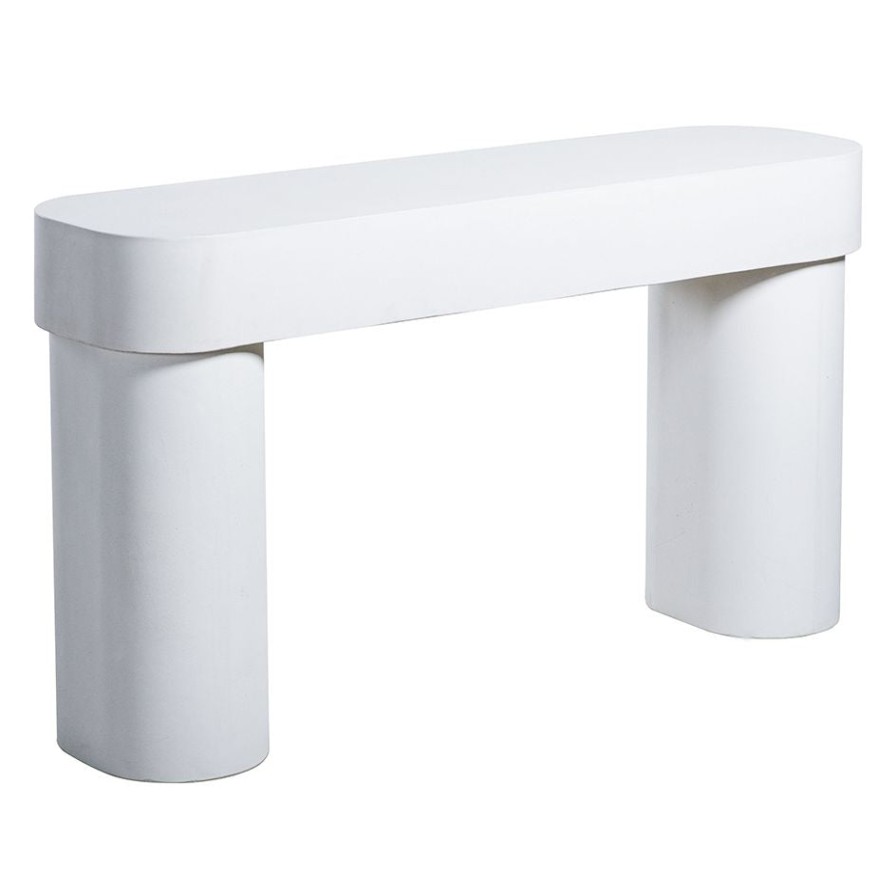 Trit House Slab Console Table Ivory Concrete Online