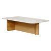 Natadora Pivot Rectangular Travertine Coffee Table Hot