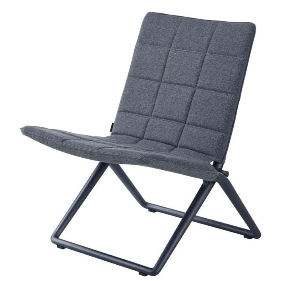 Caneline Traveller Folding Lounge Chair Grey Best