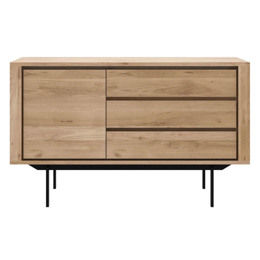 Ethnicraft Ethnicraft Oak Shadow Sideboard - 1 Doors/3 Drawers Natural Oak Clearance