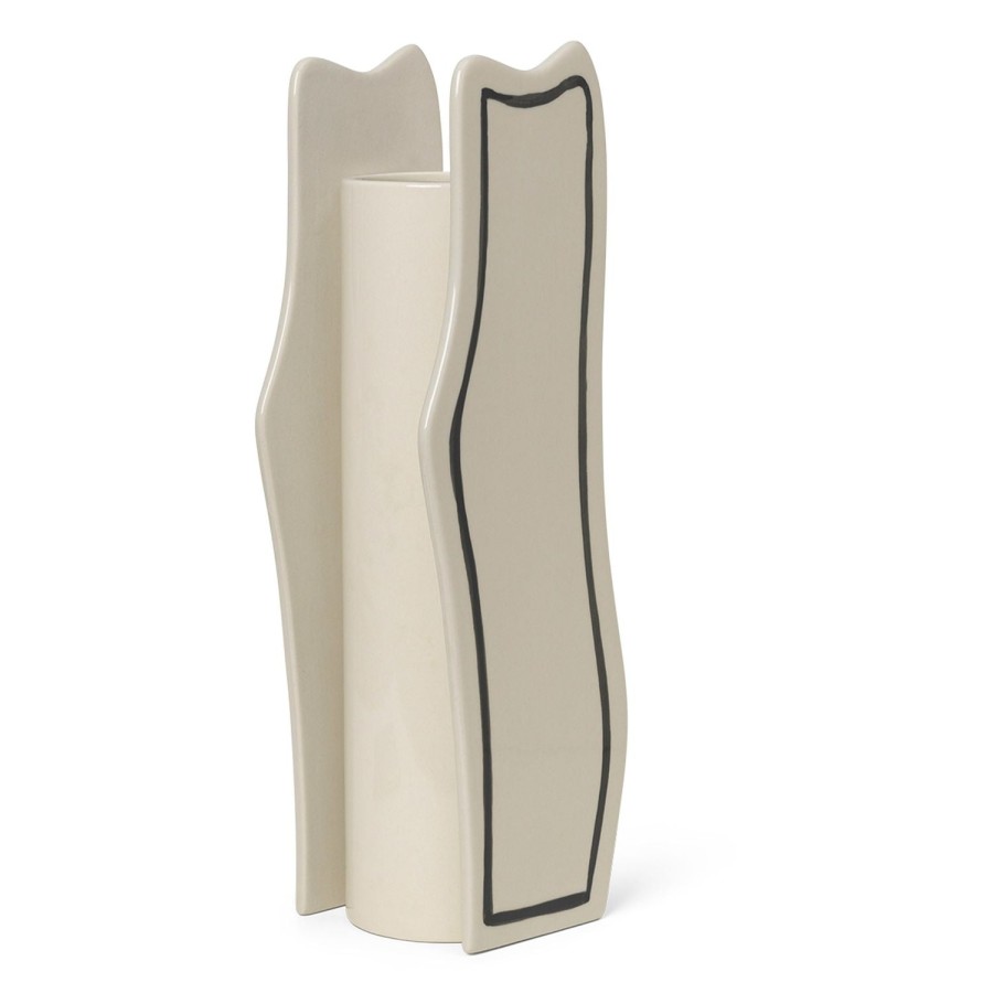 Ferm Living Paste Slim Vase Off White Hot