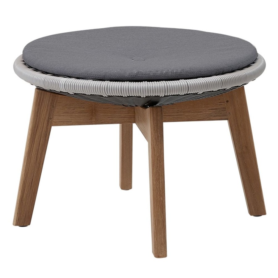 Caneline Peacock Footstool/Side Table Clearance