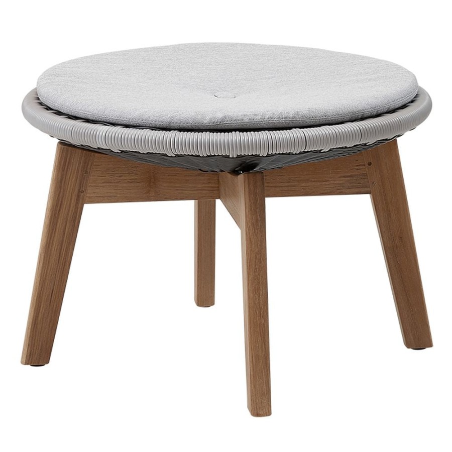 Caneline Peacock Footstool/Side Table Clearance