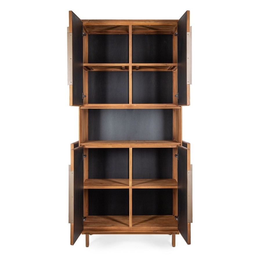 dBodhi Dbodhi Grace Cabinet - 4 Doors/1 Open Rack Teak Hot