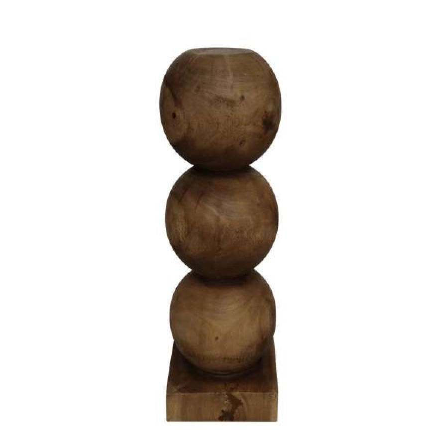 Urban Nature Culture Pedestal Mahogany Wood Bulb Brown Online