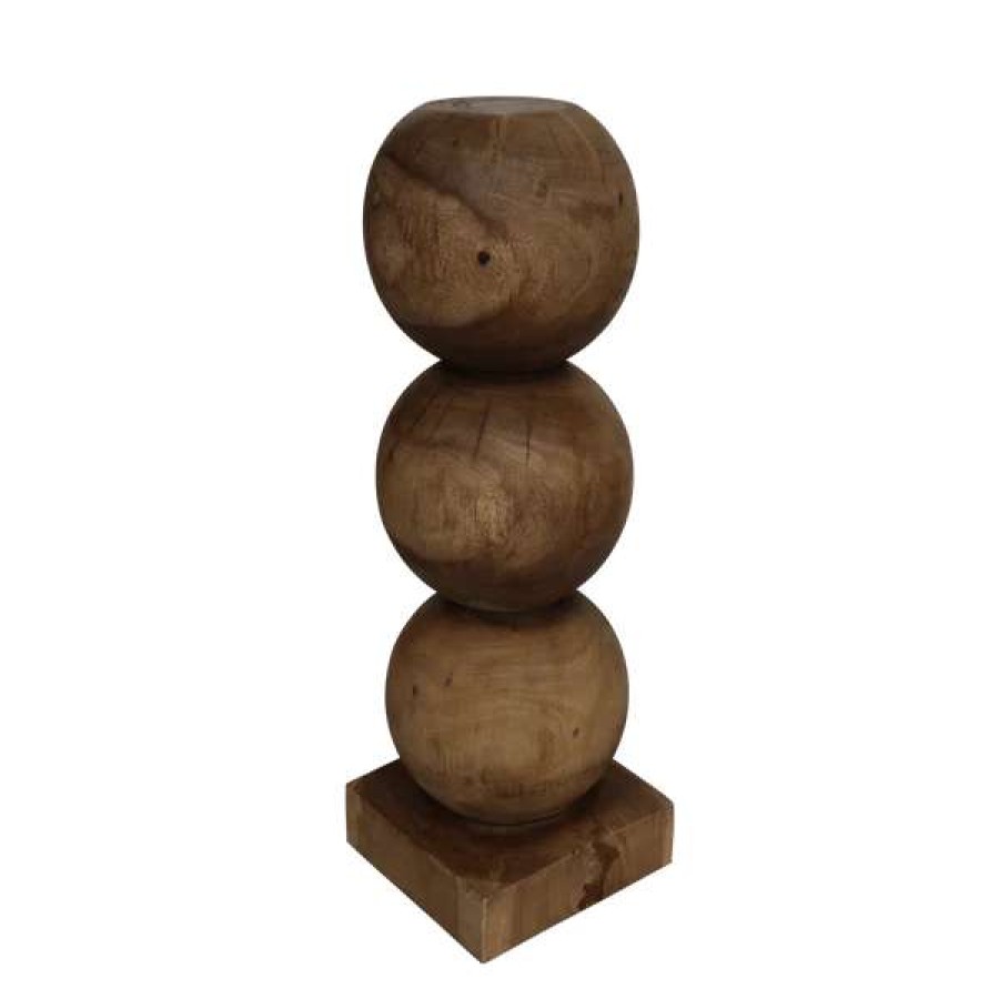 Urban Nature Culture Pedestal Mahogany Wood Bulb Brown Online