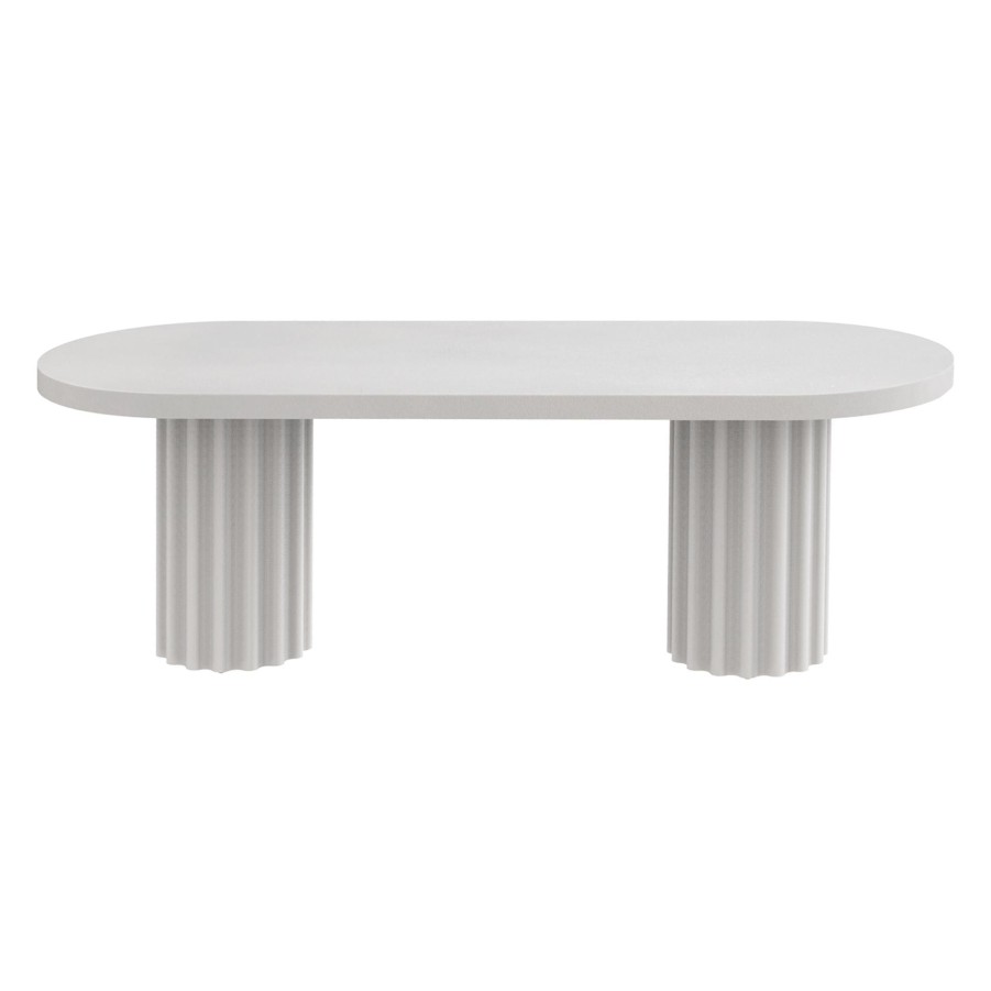 Trit House Chantel Dining Table White Concrete Wholesale