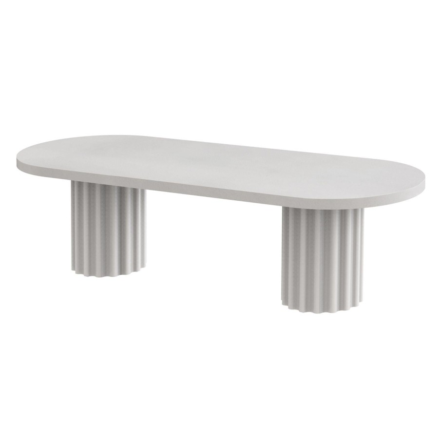 Trit House Chantel Dining Table White Concrete Wholesale