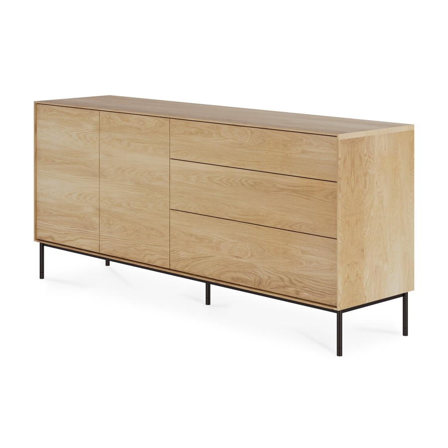 Ethnicraft Ethnicraft Oak Whitebird Sideboard - 2 Doors/3 Drawers Natural Oak New