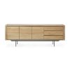 Ethnicraft Ethnicraft Oak Shadow Sideboard - 3 Doors/3 Drawers Natural Oak Wholesale