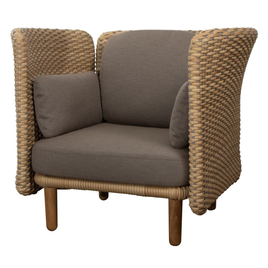 Caneline Arch Low Lounge Chair Natural/Taupe Wholesale