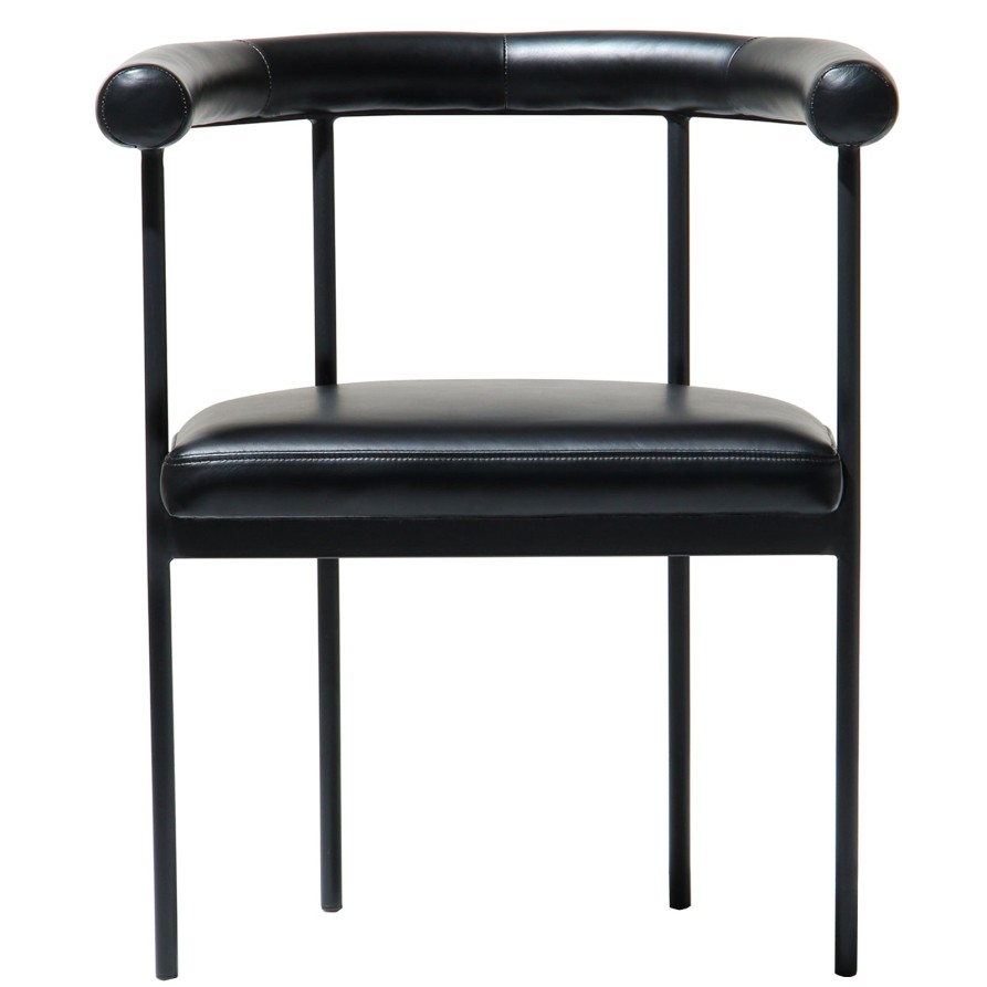 United Strangers The Grafton Dining Chair Midnight Black Leather Hot