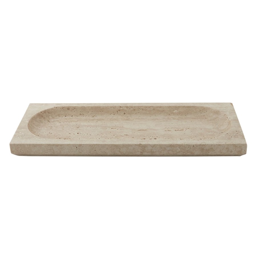 AYTM Regina Rectangular Dish Travertine New