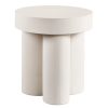 Trit House Slab Round Side Table Ivory Concrete Online