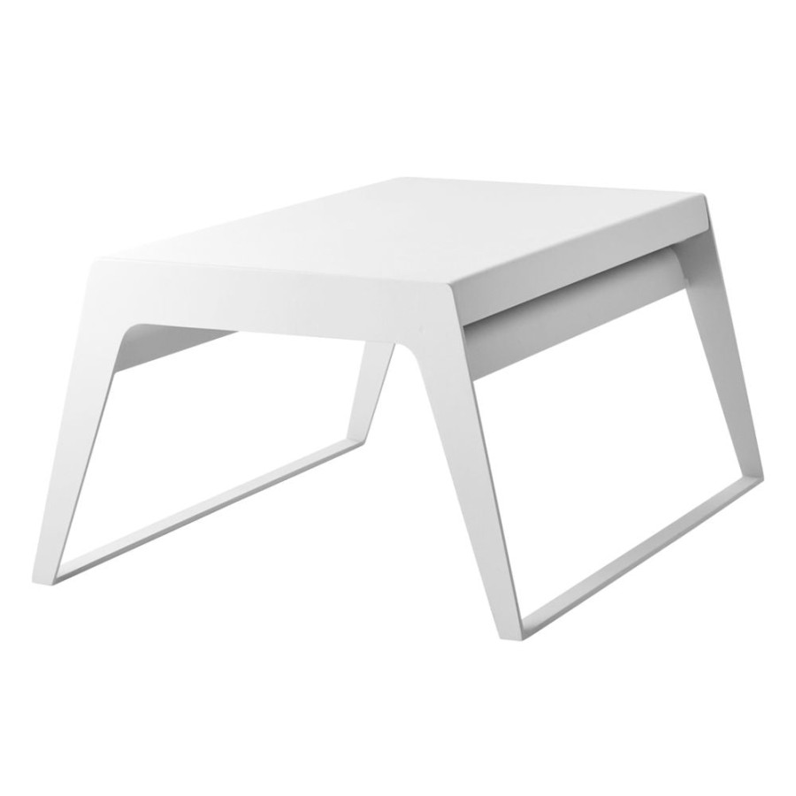 Caneline Chill-Out Coffee Table - Single Dual Heights White Wholesale