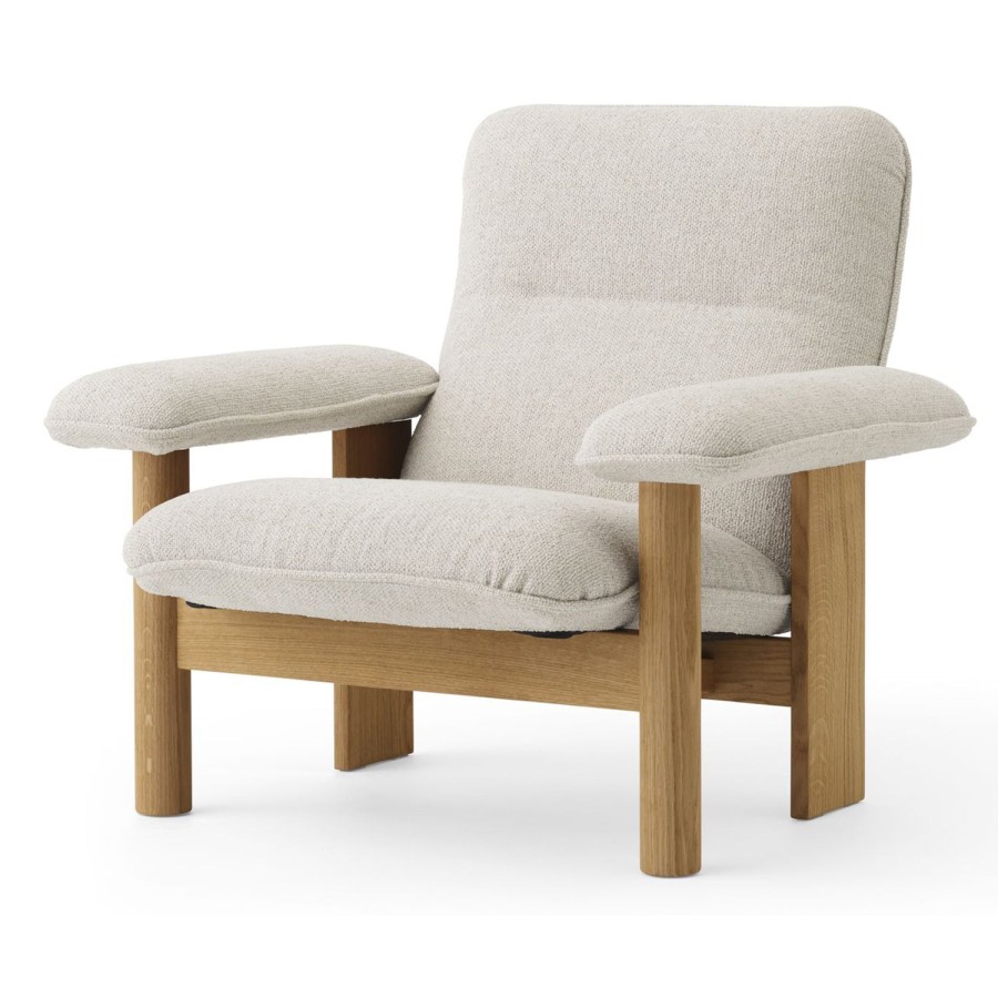 Audo Copenhagen Brasilia Lounge Chair Natural Oak/Moss New