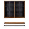 dBodhi Dbodhi Outline Cabinet - 4 Glass Doors/1 Open Rack Teak Online