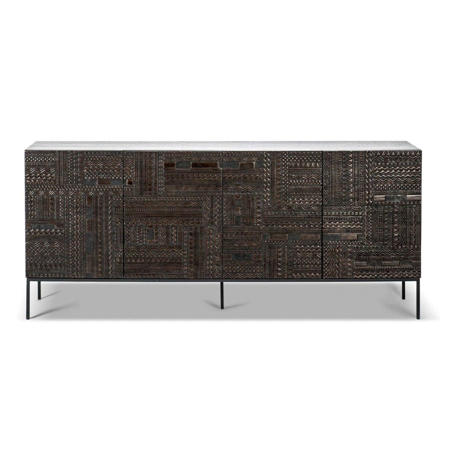 Ethnicraft Ancestors Tabwa Sideboard - 4 Doors Black Best