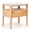 Trit House Paru Bedside Table White Oak Hot