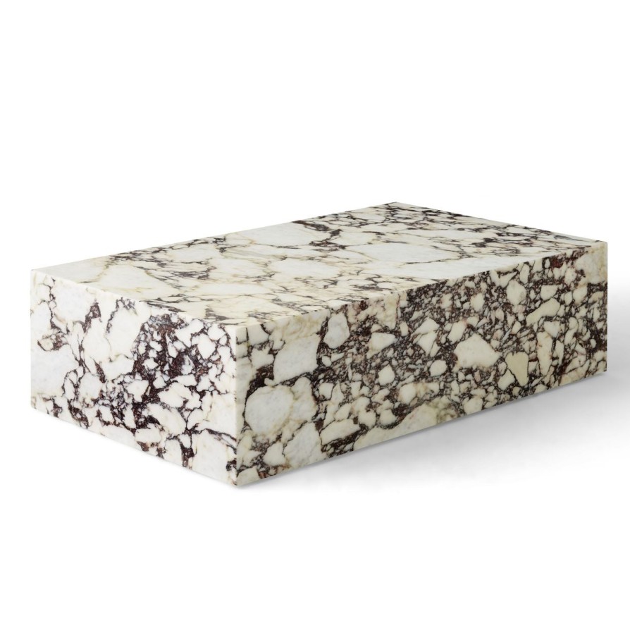 Audo Copenhagen Plinth Low Marble Table Rose Calacatta Viola Marble Online