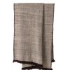 Trit House Hutt Wool Throw Mulberry Natural New