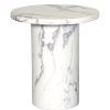 Trit House Merano Side Table White Marble Clearance