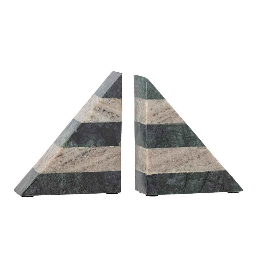 Bloomingville Abir Marble Bookend Set Of 2 Green Clearance