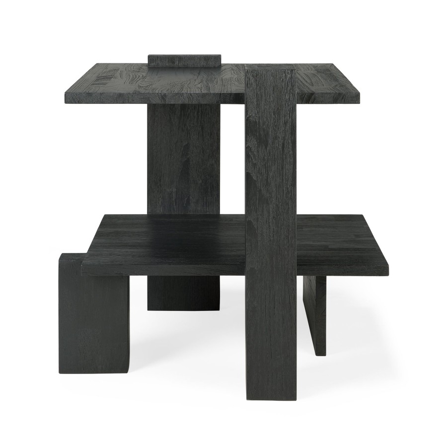 Ethnicraft Ethnicraft Teak Abstract Side Table Black Clearance