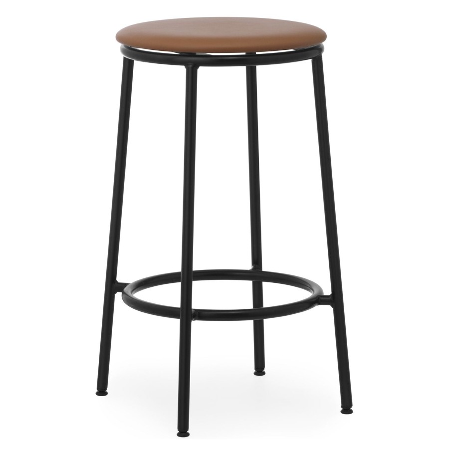 Normann Copenhagen Circa Counter Stool Ultra Leather Brandy New