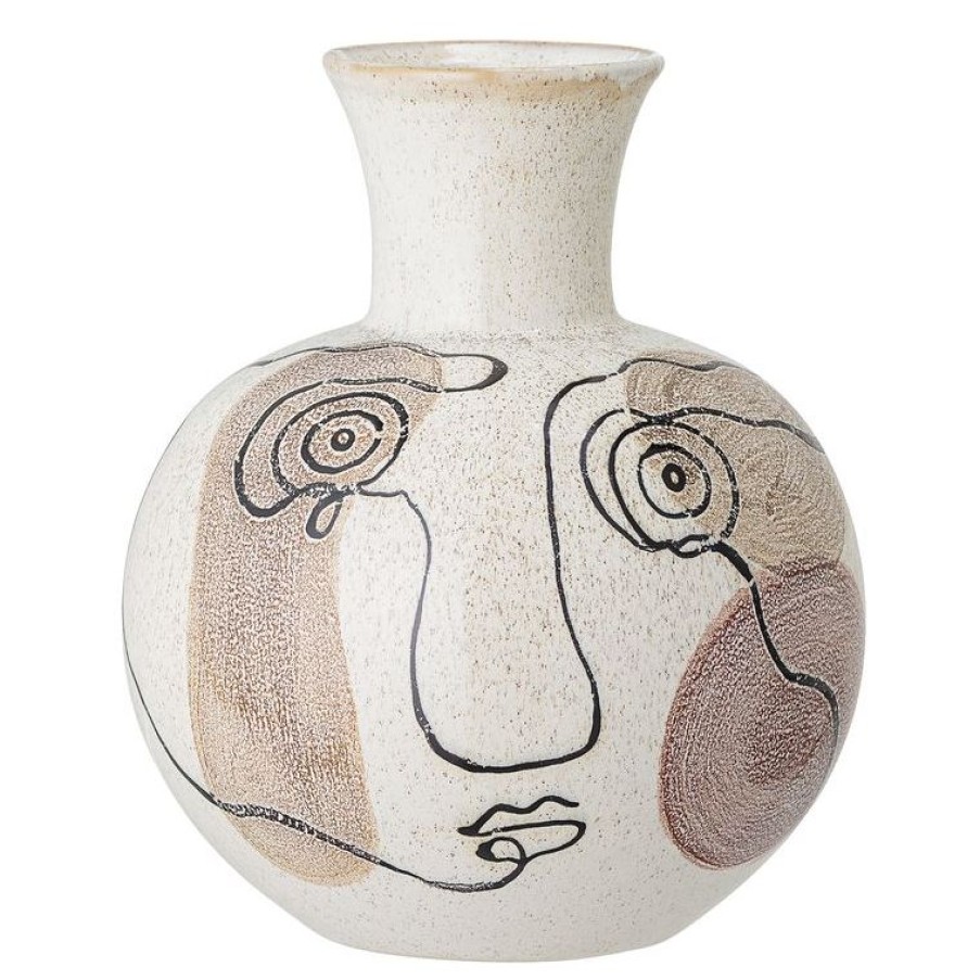 Bloomingville Stoneware Vase 19.5Cm White Hot