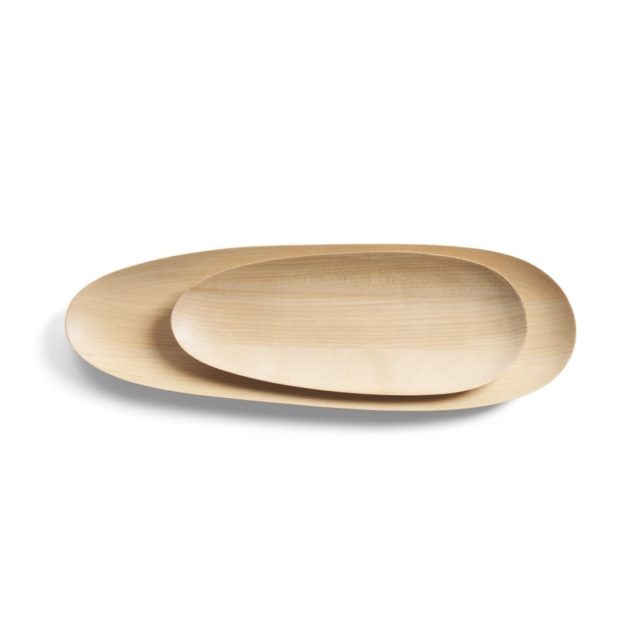 Ethnicraft Ethnicraft Thin Oval Boards - Set Of 2 Sycamore Online