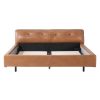 United Strangers Milan King Bed Brown Leather New